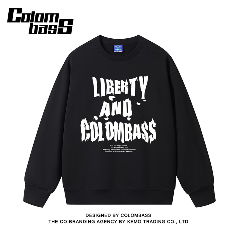 Colombass Heavyweight Pullover Crewneck Sweatshirt for Men And Women, Autumn And Winter Trendy Loose-Fit Hoodless Long-Sleeve Base Layer Trendy Jacket