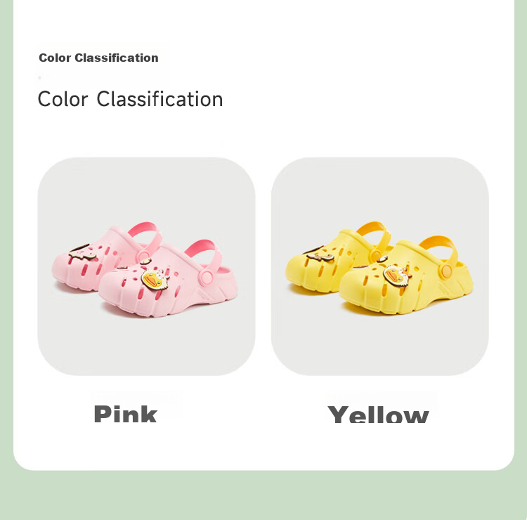 B.Duck Children's Garden Shoes, Cartoon Slippers for Boys And Girls, Indoor Beach Clogs, 5903 Pink, Size 26 6