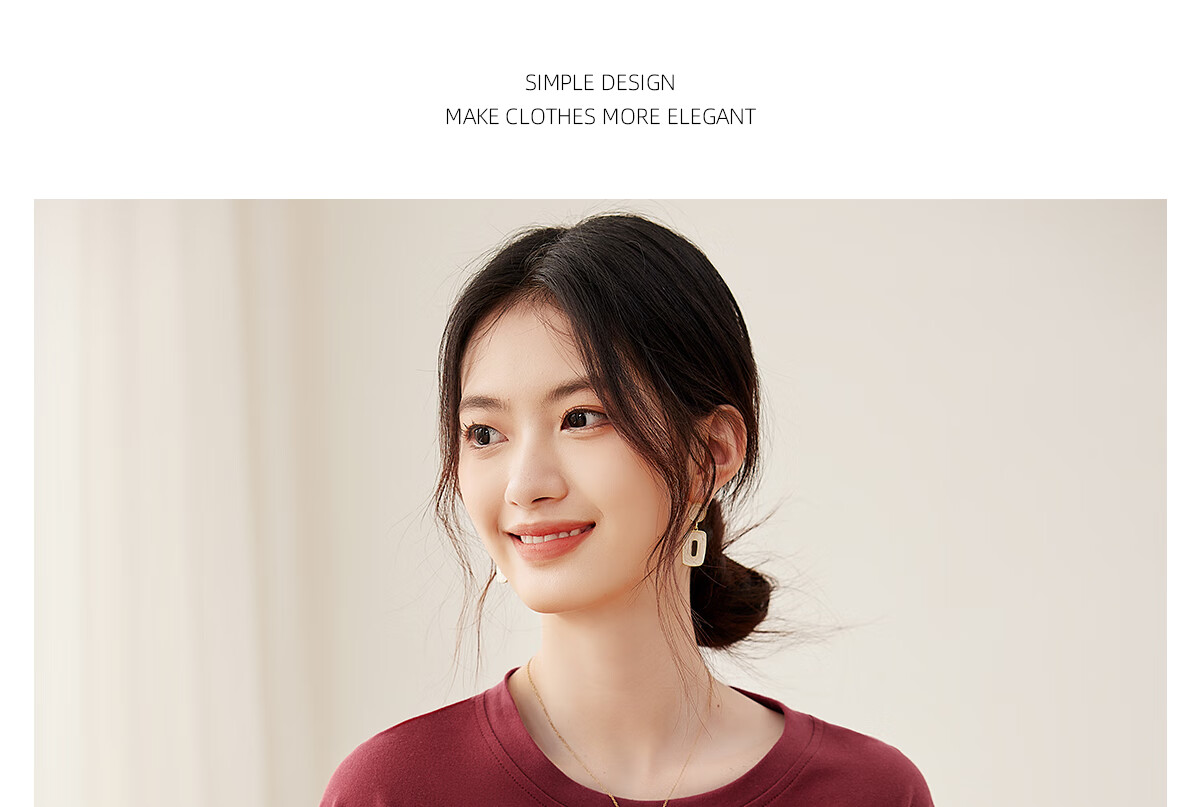 PinCai Long-Sleeve T-Shirt for Women, Classic Loose-Fit Base Layer, Stylish Niche Top for Inner Wear P12KE1855 50