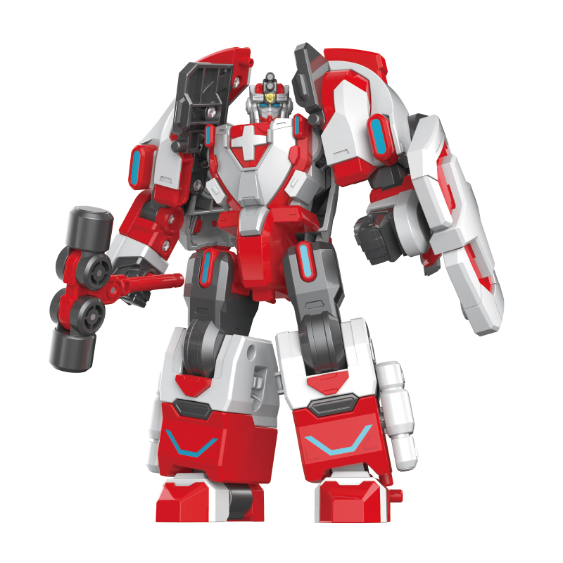 MinitegongduiX Rescue And Combat Super Soldier Force Series: 2 Transforming Mecha Luce Combat Robot with Weapon Delivery