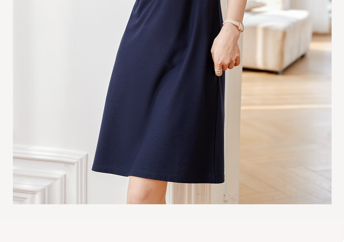 Chushen Summer Short-Sleeve Dress for Women, Fashionable Color-Block Casual Sporty Preppy Style POLO Dress S13KQ1019 2