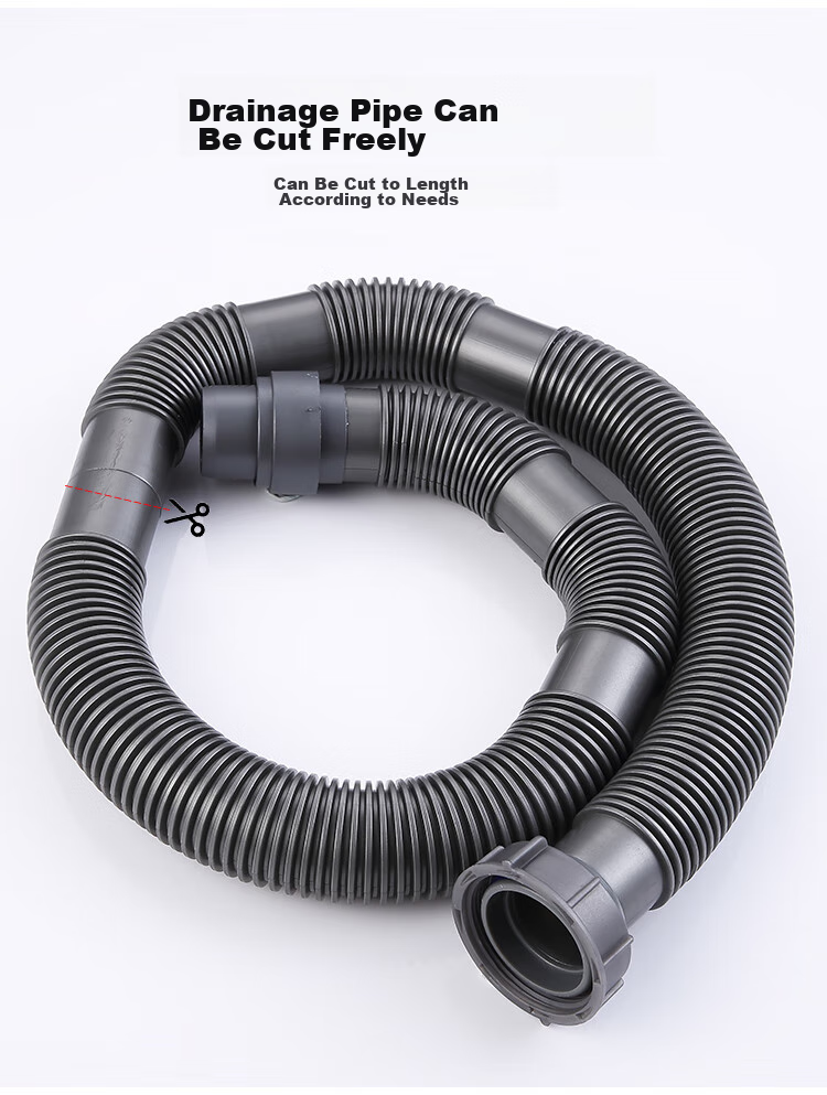 Larsd 9120 Kitchen Sink Drain Pipe, Extended Pipe, Vegetable Washing Basin And Dishwashing Sink Extended Drain Pipe, Extension Accessory 11