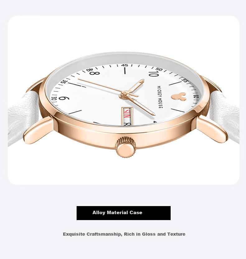 Disney Ladies' Watch, Fashionable Waterproof Dual Calendar, Girl's Wristwatch, Middle And High School Student Exam Watch, Birthday Gift for Girls 12