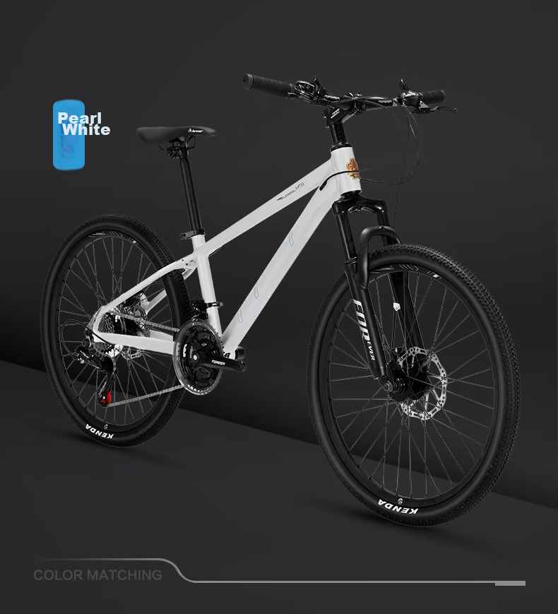 FOREVER Mountain Bike, 26-Inch Shimano, 27-Speed, Aluminum Frame, for Men And Women, Adult And Student Use, City And Off-Road Cycling, Gray Color 4