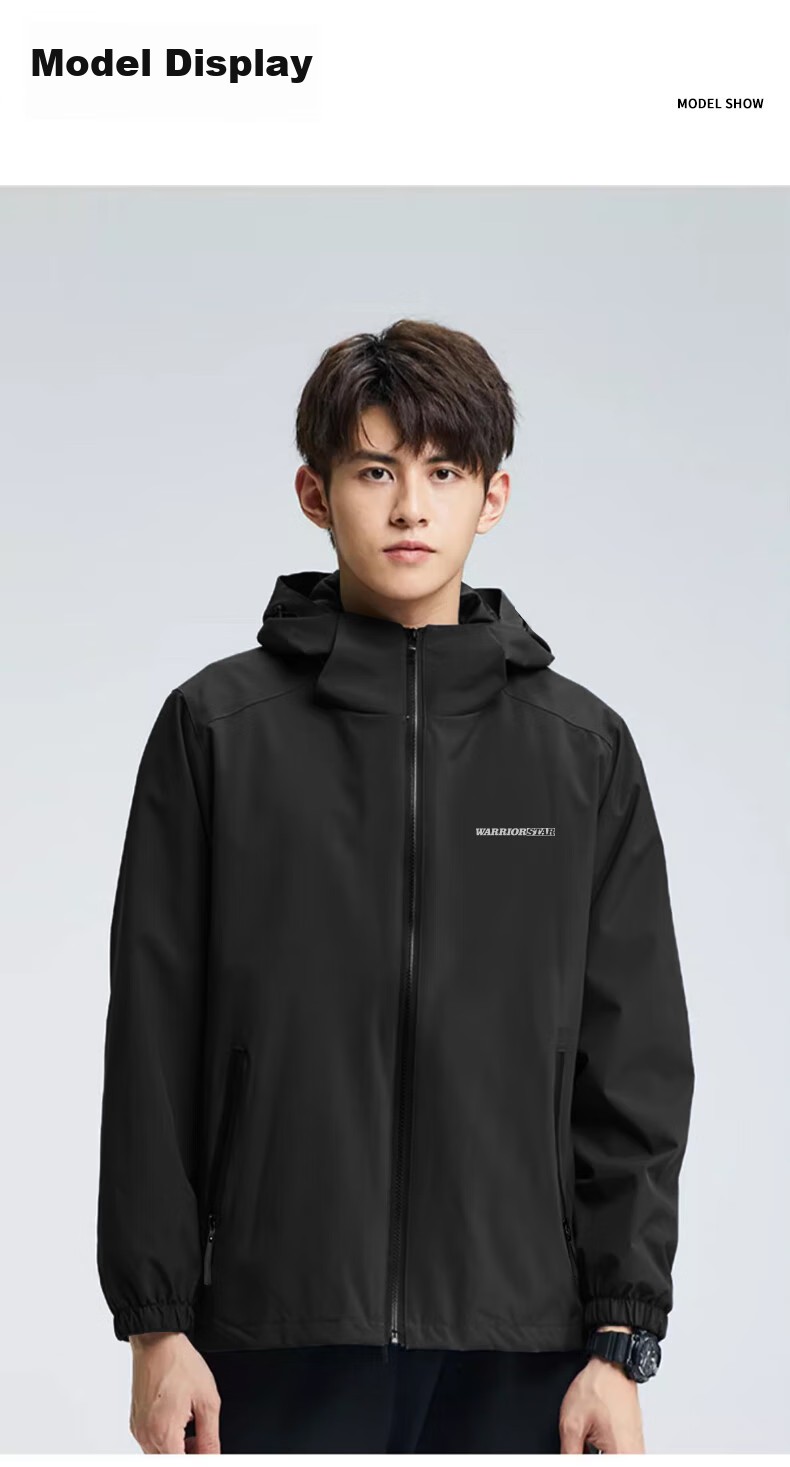 Huili Men's Hooded Printed Jacket, Autumn Fashion Casual Versatile Outerwear for Me 13
