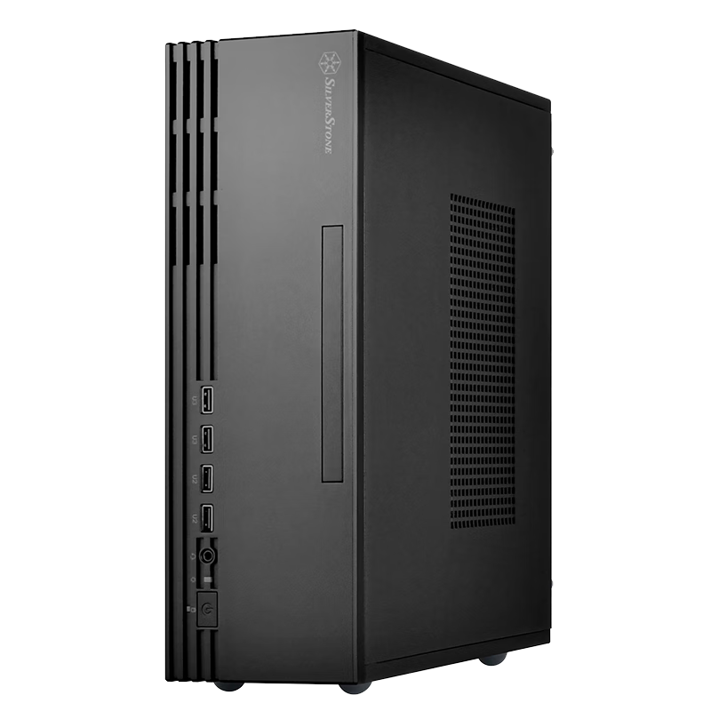 Silverstone ML11 Slim MATX Tower Case (Supports Vertical Or Horizontal Placement, Compatible with TFX Power Supply, Slim Optical Drive)