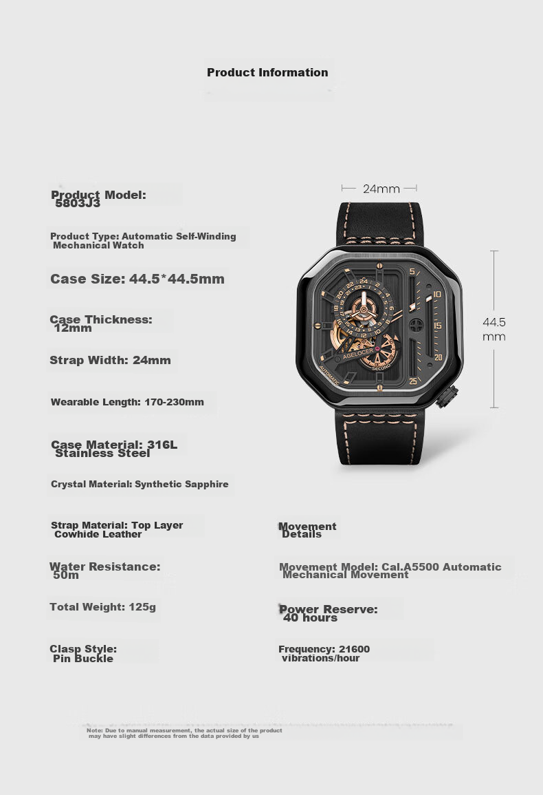 AGELOCER Original Racing Watch, Stylish Men's Skeleton Mechanical Watch, High-End Chinese Watch with Large Dial, Birthday Gift for Boyfriend 9