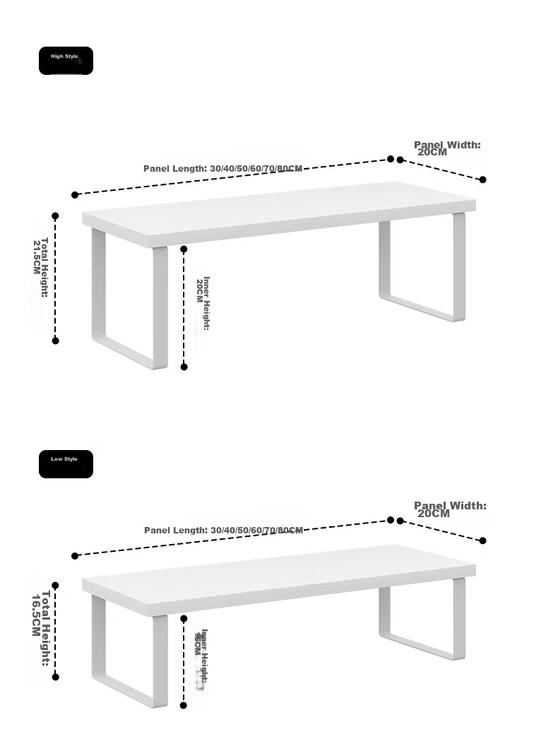 OLENOUFENG Shelf Storage Rack, Kitchen Simple Rack, Countertop Spice Rack, Home Storage Rack, Countertop Storage Shelf, Single-Layer Rack 19