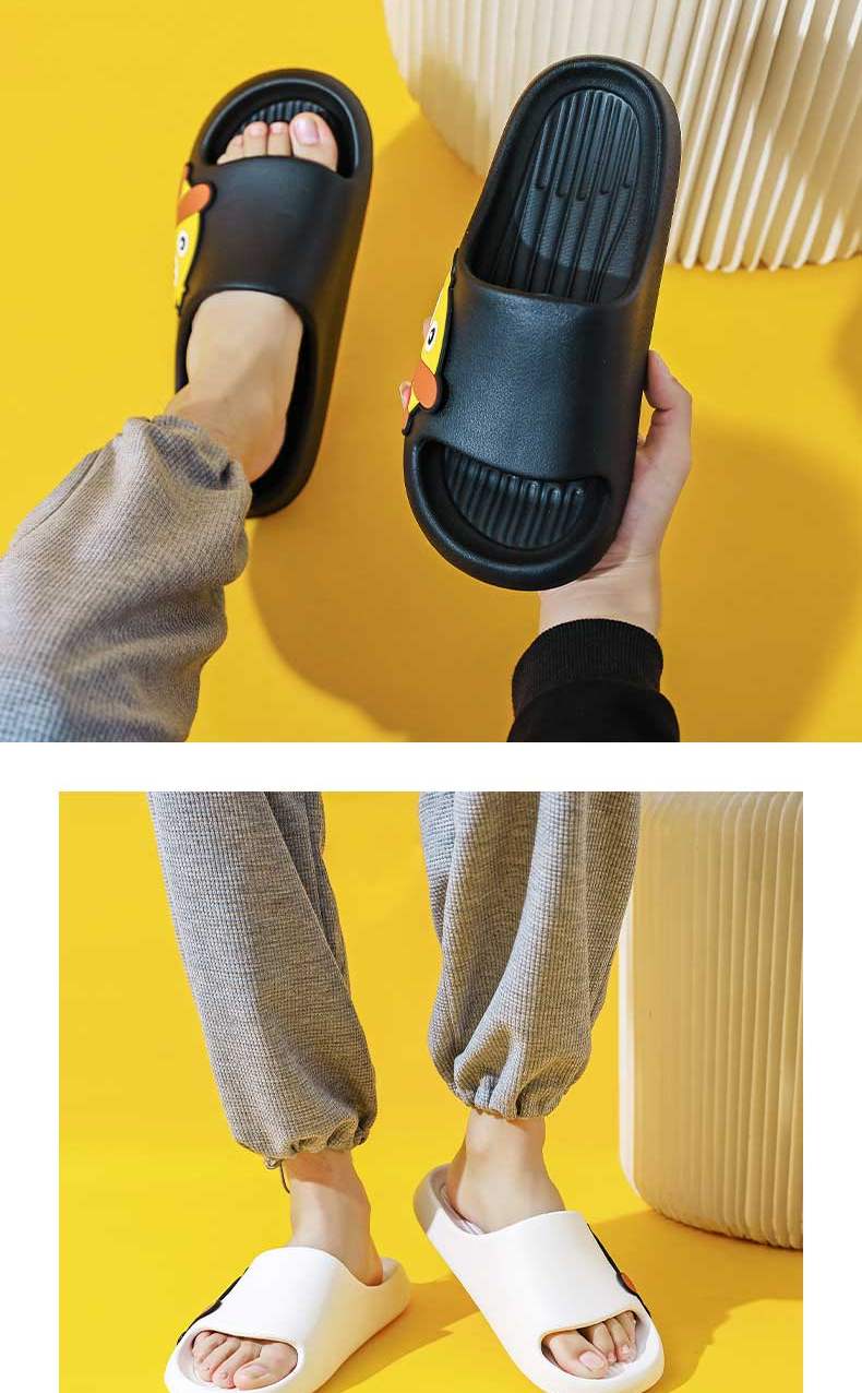Huameijianbu Cartoon INS Style Squishy Parent-Child Indoor And Outdoor Bathroom Sandals HM3311 Black Size 40-41 8