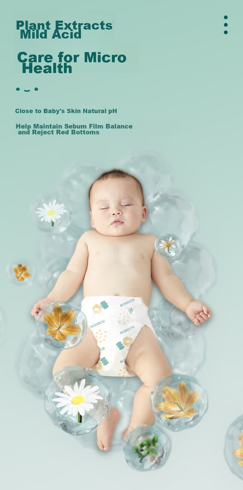 BOBDOG [No Carbamide Residue] Pineapple Pants Diapers, 2XL Size, 36 Pieces, Mild Acidic Hip Protection, Breathable Baby Diapers 4