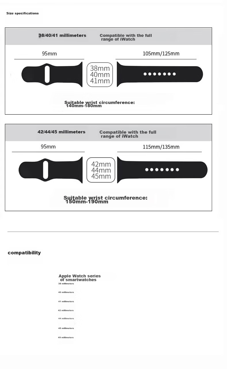 Mashi Compatible with Apple Watch Bands, Suitable for Apple Watch Ultra 4/3/2/iWatch S12/11/10/9/8/7/6/SE, Sports Silicone Skin-Friendly Autumn And Winter Wristband 15