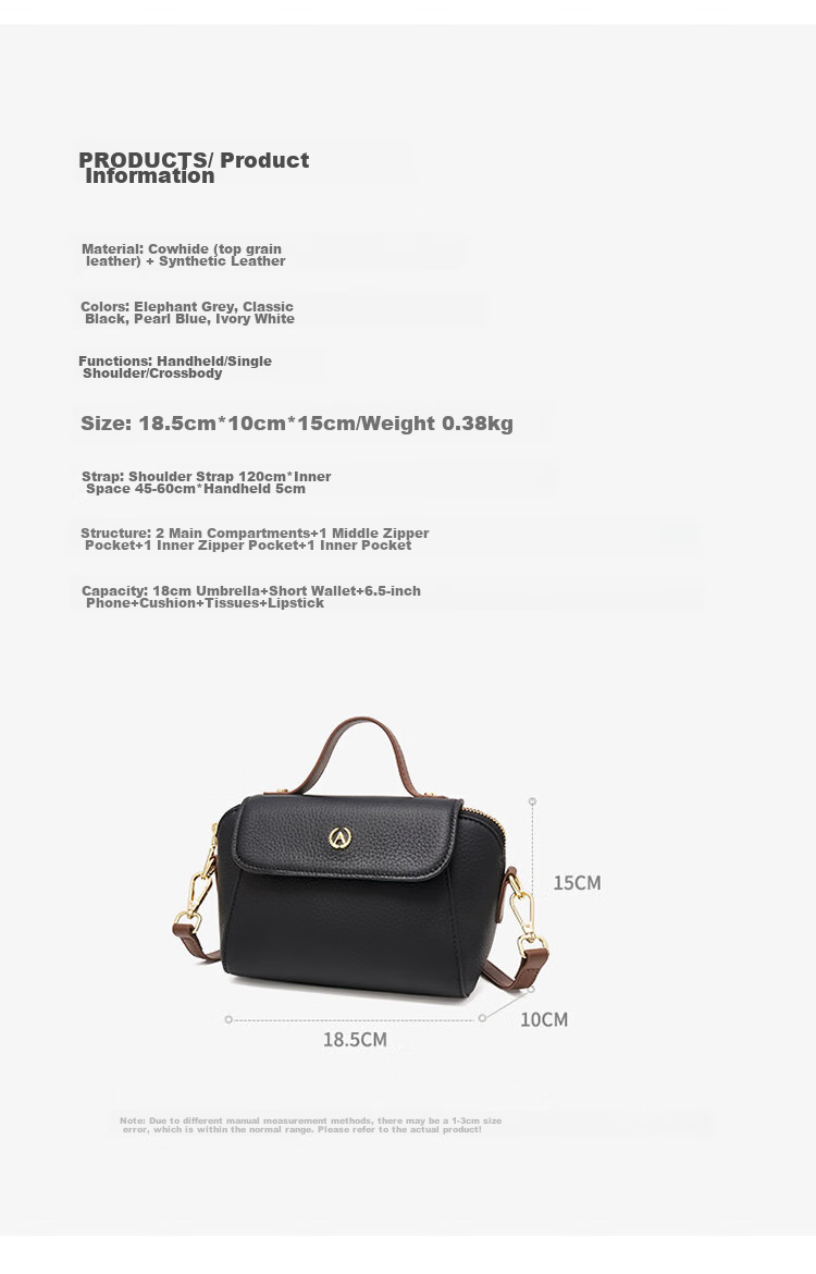 Aokang Women's Handbag, 2026 New Trendy Cowhide Tote Bag, Light Luxury Crossbody Shoulder Bag, Birthday And 520 Gift for Girlfriend Or Wife 11