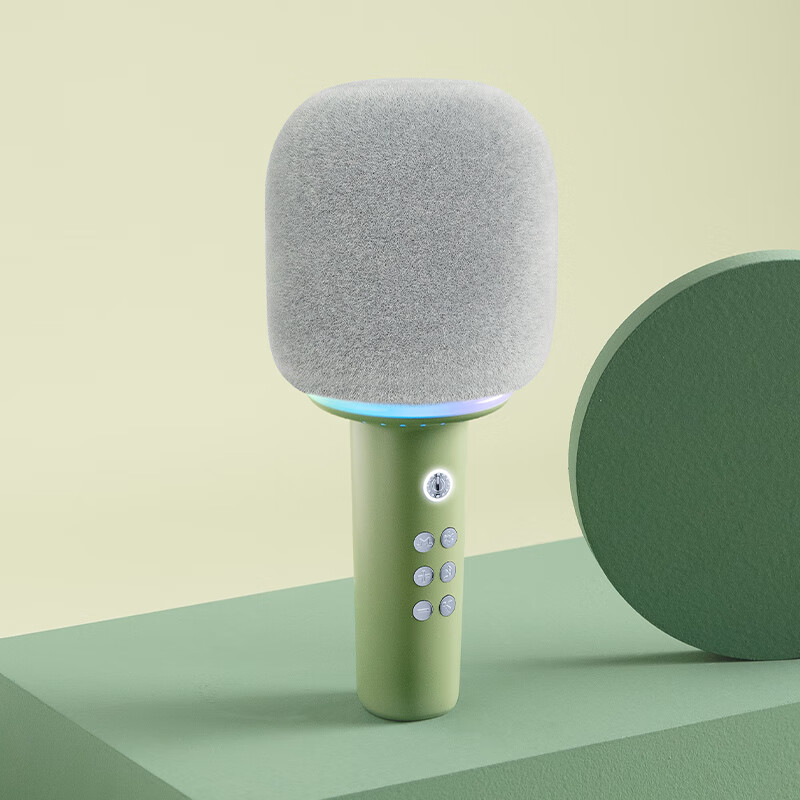 Maowangshouyinji Cat King Inspiration Lollipop Microphone Speaker, All-In Karaoke Home Live Streaming Singing Recording Bluetooth Speaker, Matcha Green, Holiday Gift