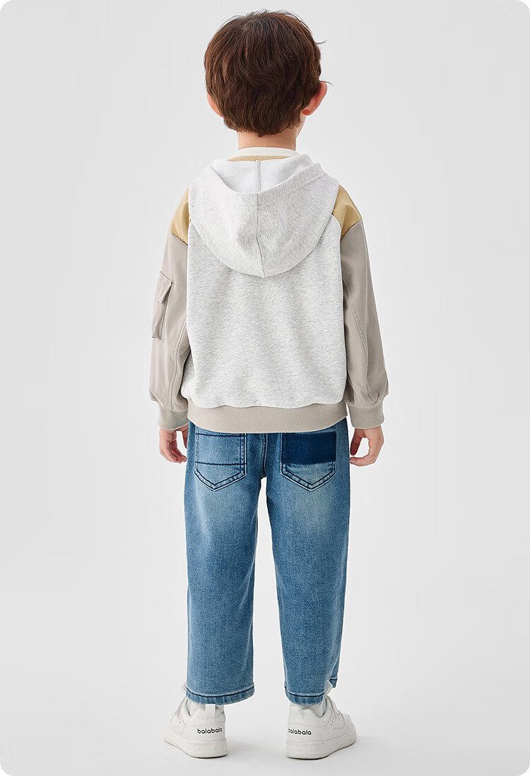 Balabala Boys' Jacket 2025 Spring New Hooded Outdoor Top [Mall Same Style] 201125105112 8