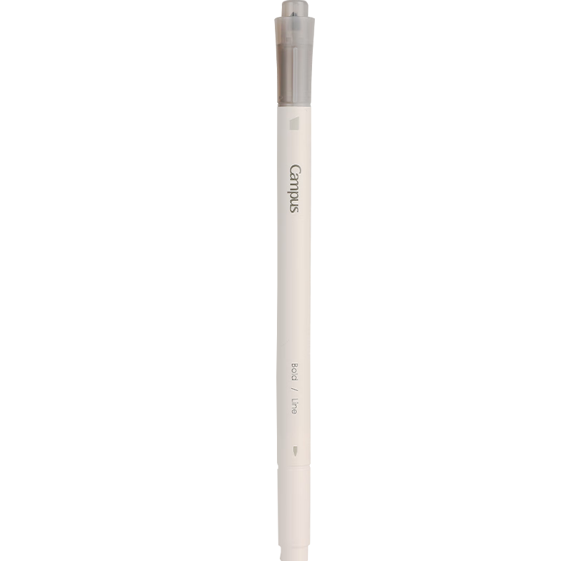 KOKUYO Campus Soft Dual-Tip Highlighter Pen for Students, Light Gray/gray, 1 Pack, WSG-PMW102M