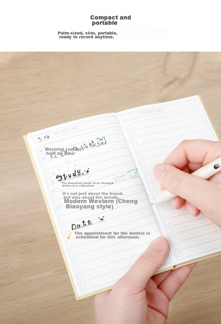 KOKUYO Lightweight Travel Journal Notebook, One Meter New Pure Travel Diary Notebook, Monthly Planner, 40 Sheets Light Brown WSG-DTY40 5