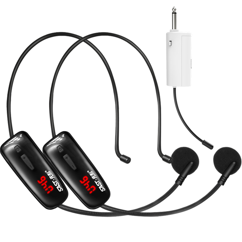 SAST OK-33 Headset Wireless Microphone, Online Course U-Band Adjustable Frequency Microphone, Teaching And Tour Guide Wireless Earpiece, Small Bee Amplifier with Handle, One-To Speaker System