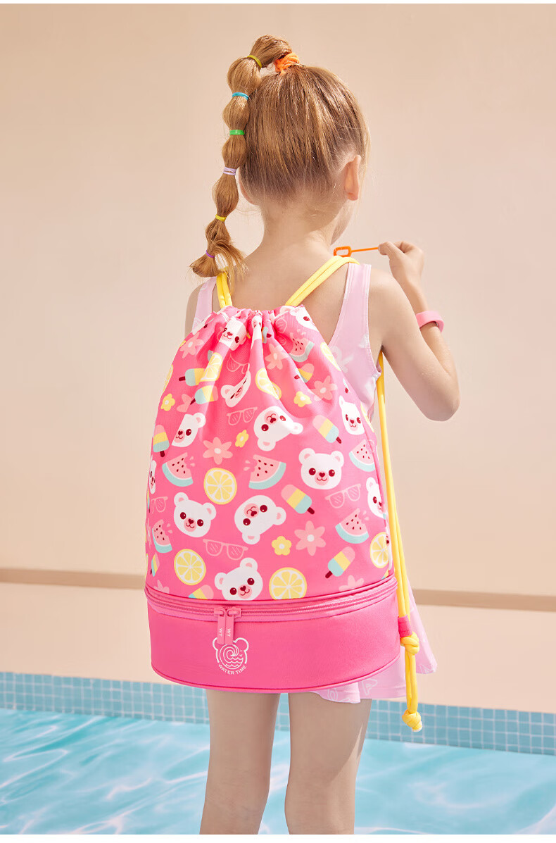 WATERTIME / Shuichuan Children's Swim Bag, Portable Backpack Storage for Swimming Gear, Separate Shoe Compartment, Snorkeling Bear Desig 13