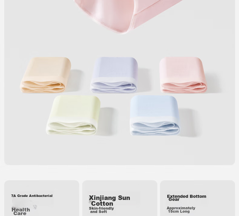 Ordifen 6-Pack Women's Underwear, Pure Cotton 10A Antibacterial 100% Cotton Extended Crotch Breathable Mid-Rise Young Women's Triangle Panties 2