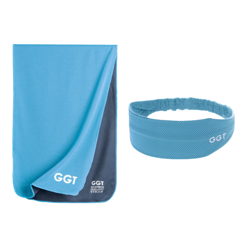 GGT Japanese Cooling Sports Towel, Fitness Quick-Dry Cool Towel, Ice-Cool Military Training Wrist Sweat-Absorbing Headband, Sweat-Stopping Hair Tie, Hair Band