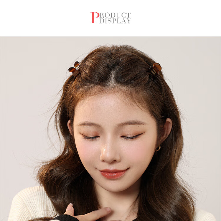 CHIMERA 4-Piece Hair Claw Clips, Air Bangs Hair Claw, Top Side Acid Acetate Hair Clips for Women, Mid-Autumn Festival Gift 11