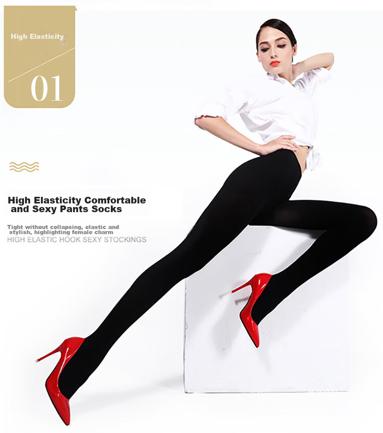 LangSha Women's Leggings for Autumn And Winter, Warm Pants, Black And Flesh Color, Fleece-Lined Thick Base Layer Socks, Black Pants 1 Pair, 300g Suitable for -5~15°C 4