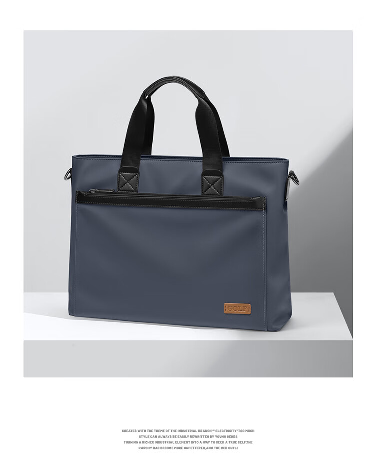 GOLF Business Briefcase for Men, Large Capacity Handbag, 13.3-Inch Laptop Bag, Water-Resistant Horizontal Style Briefcase 27