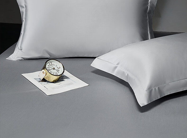 Shuixingjiafang Pillowcase, 100% Pure Cotton, Class A Pillow Cover, 140 Thread Count, Sateen Fabric, One Pair, 48x74cm 2