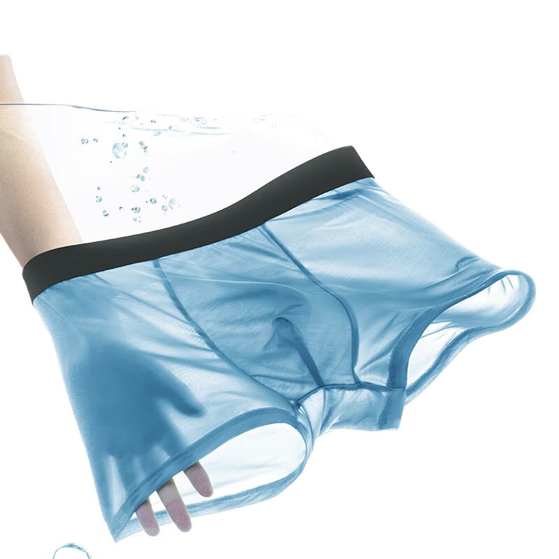BADIGAO Disposable Men's Ice Silk Antibacterial Boxer Briefs, Large Size Travel Underwear, No-Wash Direct Wear for Business Trips And Travel