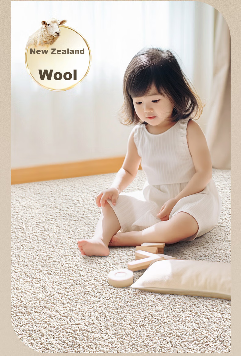 Dajiang Bedroom Bedside Rug, Wool Luxury High-End Feel, End-Of Rug, Long Bed Front Carpet, 60x160cm 11