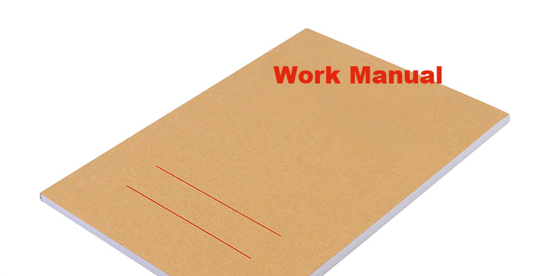DiLe Premium Series 36K Work Manual Custom Notebook Kraft Paper Small Size Work Manual Journal Pocket Notebook 60 Sheets/book 4448-36K (Pack of 10) 11