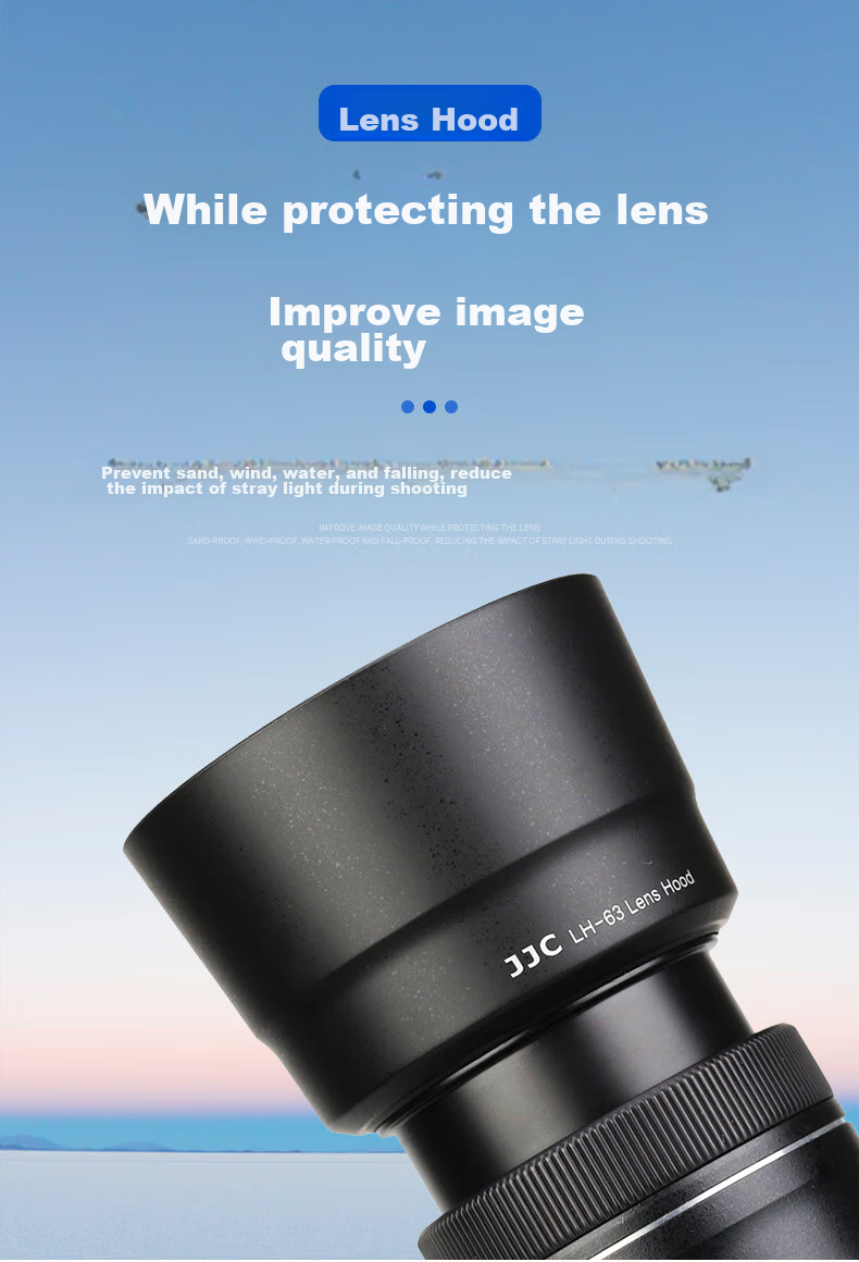 JJC Lens Hood for Canon EF-S 55-250 IS STM, 58mm Lens, Compatible with 80D, 90D, 200D II, 700D, 800D DSLR Cameras, Accessory ET-63 1