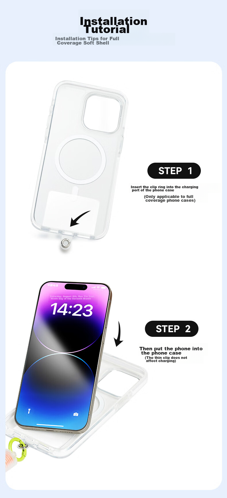 BIAZE Phone Wrist Strap, Short Anti-Theft And Anti-Loss Handheld Strap Case, Transparent Pad, Unisex, Suitable for Apple 17/Huawei/Xiaomi Phones And Others, SP5-Fluorescent Gree 14