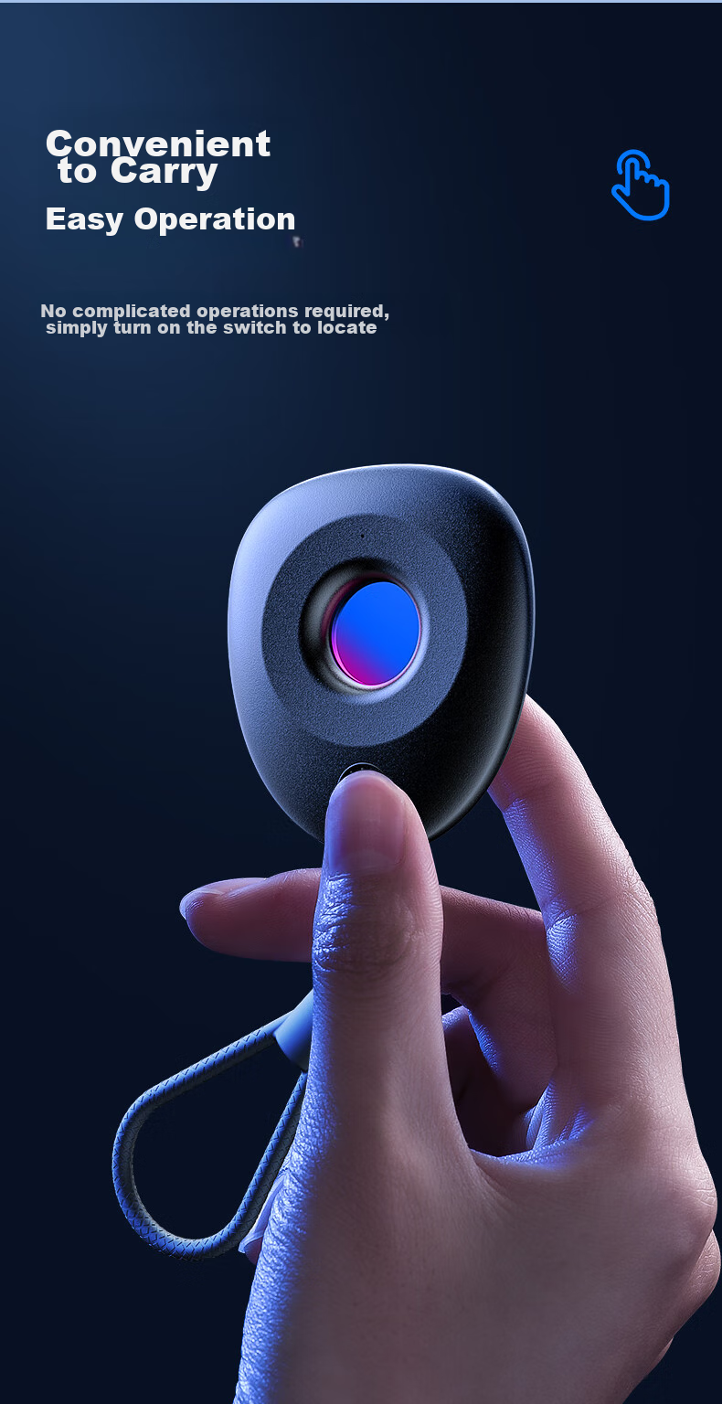 Pisen Hotel Camera Detector, Anti-Peeping Anti-Recording Rechargeable Small Infrared Scanning Camera Inspection Device Anti-Monitoring for Travel Suitable for Hotels And Guesthouses, Black 7