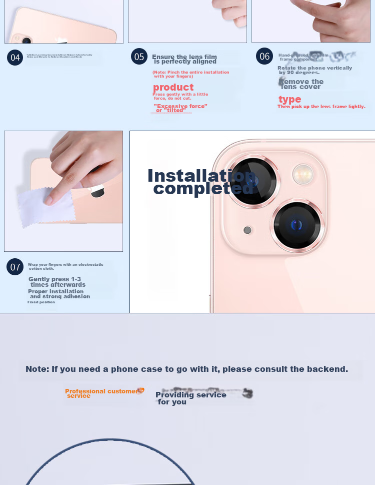 ESCASE IPhone 13 Pro Max/13 Pro Camera Lens Tempered Glass Film, Metal Rear Camera, 3 Independent Full Coverage, Sapphire Ultra-Thin High-Definition Wear-Resistant Eagle Eye Starlight Silver 14