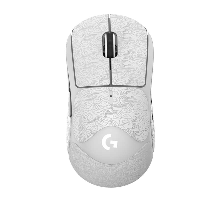 BIAZE Anti-Slip Sticker for GPW Second And Third Generation, Sweat-Proof Side Adhesive for Gaming Mouse, Dog Poop King Wireless Mouse Sticker, Matte Anti-Slip Sweat-Proof, Pure White Full Coverage