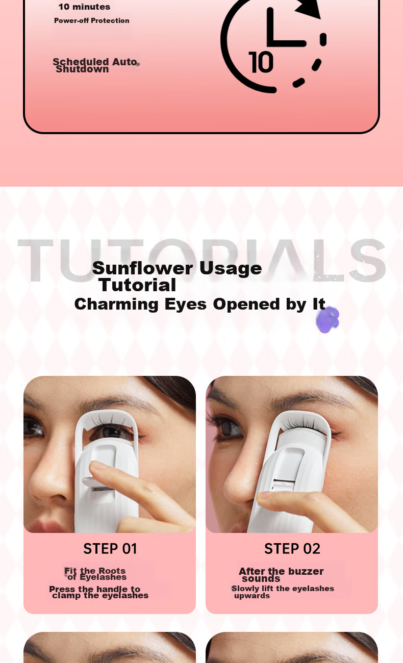 CENCI Electric Eyelash Curler, 4S Automatic Heating Eyelash Curling Tool, Shaping Device for Eyelashes, Holiday Gift for Wome 22