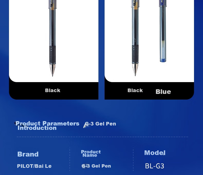 PILOT G3 Gel Pen, Signature Pen, Exam Writing Rollerball Pen, Journaling Pen, Business Pen, Smooth Writing, Aesthetically Pleasing, Office Supplies, Stationery, Bullet Tip BL-G3 0.38mm Black Single Pe 13