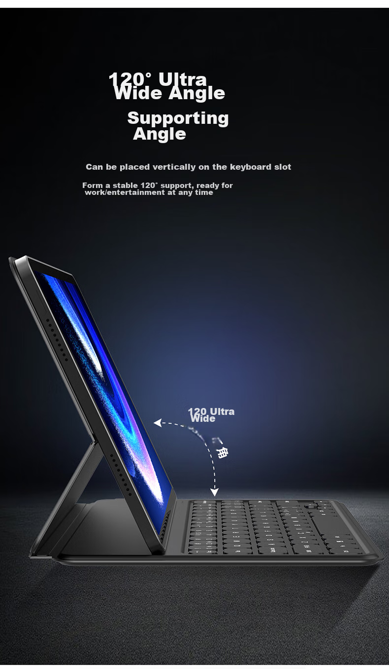 COOLSTART Magnetic Floating Keyboard Case for Xiaomi Pad 7s Pro 12.5-inch Bluetooth Smart Sleep All-in-One Protective Cover with Large High-Refresh Pressure-Sensitive Touchpad White 8