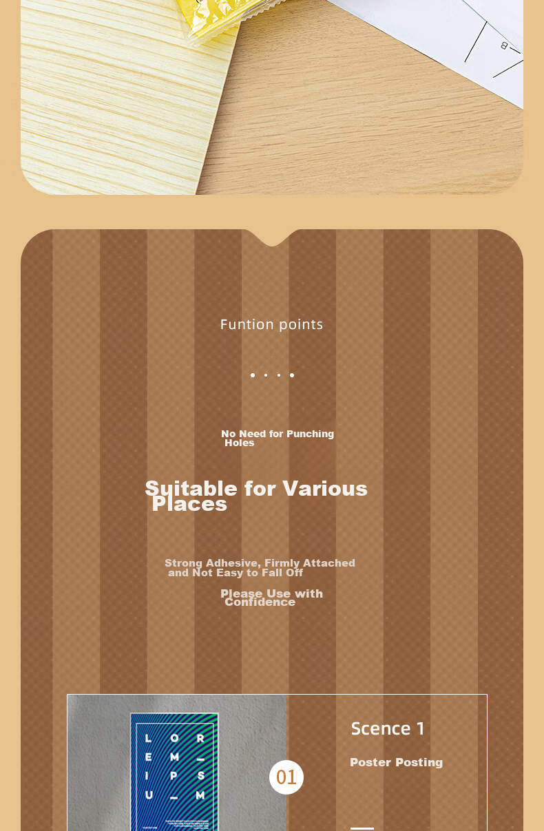 Deli Thin Strong Adhesive PE Foam Double-Sided Tape, Foam Double-Sided Tape Strong Adhesive No-Nail Glue, 18mm*3m*1mm, White 1 Roll, Office Supplies, 30418 9