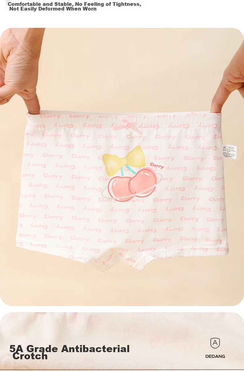 LangSha Girls' Boxer Briefs, Class A Pure Cotton Student Shorts, Big Kids' Antibacterial Underwear, XL 7