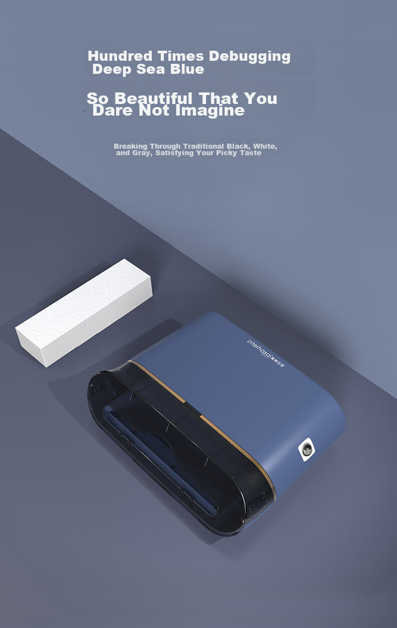 Interhasa! Wall-Mounted Toilet Paper Holder, Bathroom Tissue Dispenser, No Drilling Required E6002 6