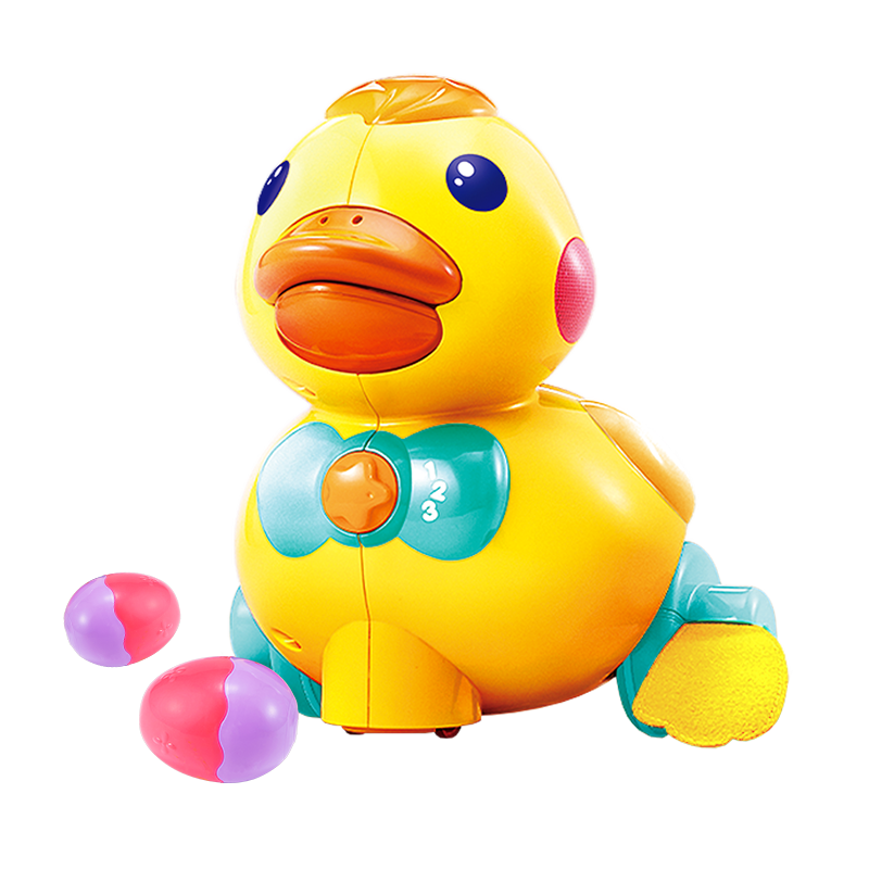 Auby Infant And Toddler Toy, Little Yellow Duck, Crawling Guide, Egg-Laying Duck, Crawling And Walking Aid, Full Moon Gift