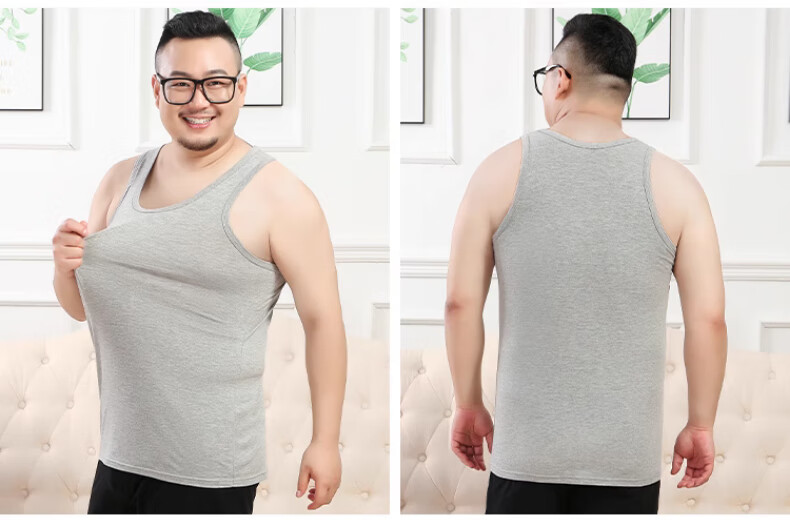 Langsha Plus Size Men's Cotton Vest 2026 New Loose Fit Extra Large Pure Cotton Sports Fitness Tank Top 17