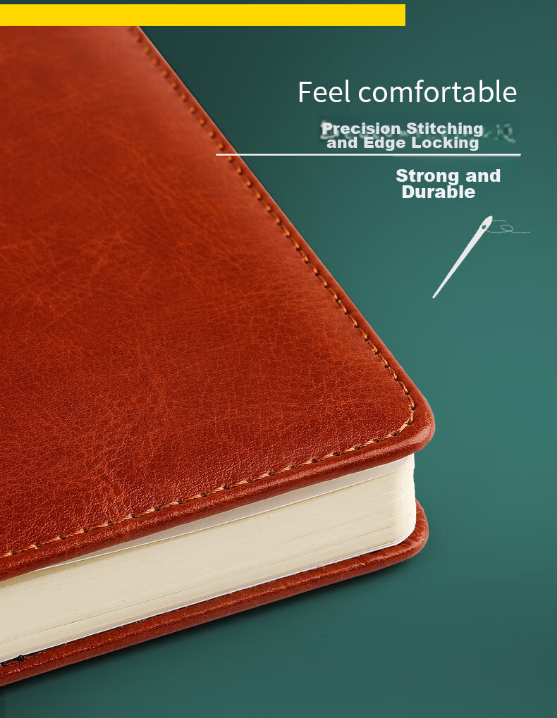 DiLe Premium Series A5 Fashion Soft Leather Diary/notebook Stationery/journal/conference Notebook Office Supplies, 136 Pages, 4314-A5 Black 9