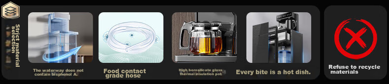 SUPOR Tea Bar Machine for Home Use, High-End Living Room Tea Bar Cabinet Water Dispenser All-In Machine, Bottom-Placed Water Tank, Fully Automatic Standing Kettle, Office Electric Hot Water Kettle, Smart SW-CBJ27 2