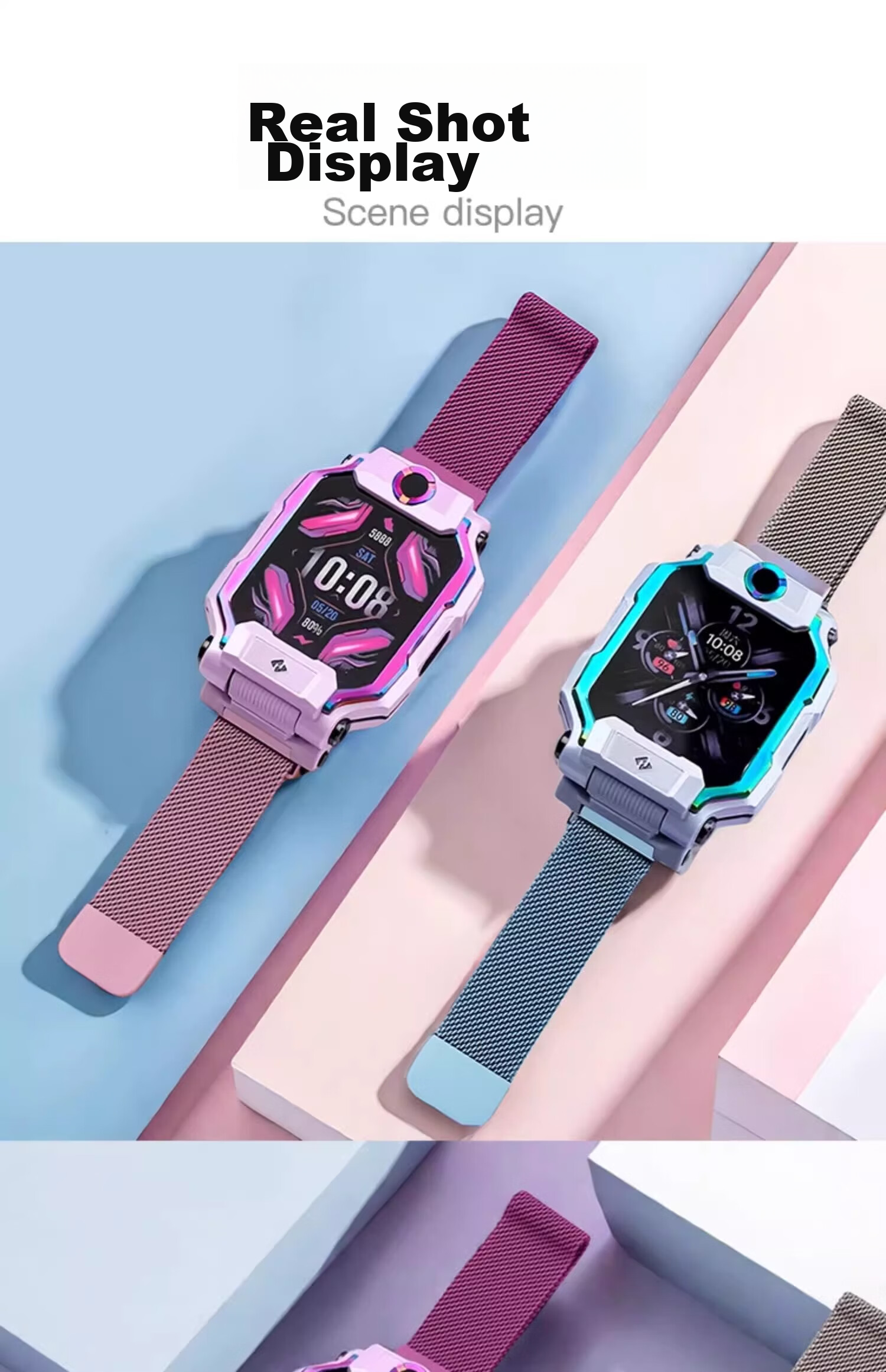 Iboann Compatible Watch Band for Xiaotianc Z11, Magnetic for Z10/Z9/Z8A/Z7S/Z6Pro Smartwatch, Milanese Loop for Z5/Z1/Z2Y/Z3/Z1S/Q1A Children's Accessories 15
