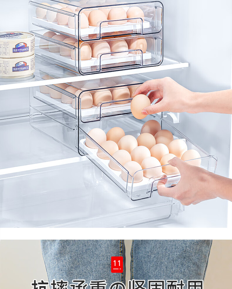 KATEI STORY Japanese Side-Door Egg Storage Box, Refrigerator Food-Grade Preservation Container, Kitchen Organizer, Egg Holder, Storage Solutio 13