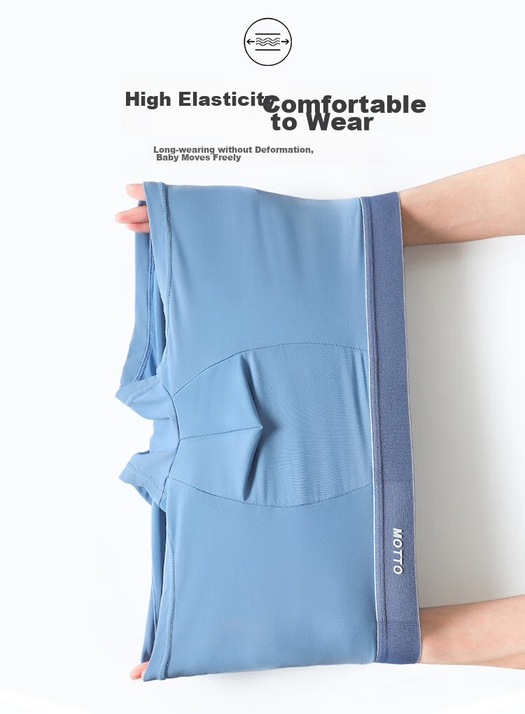 Bingxuemumian Youth Underwear for Boys, Puberty 12-16 Years Old, Ice Silk Boxer Briefs, Summer 3A Antibacterial Shorts for Older Childre 8