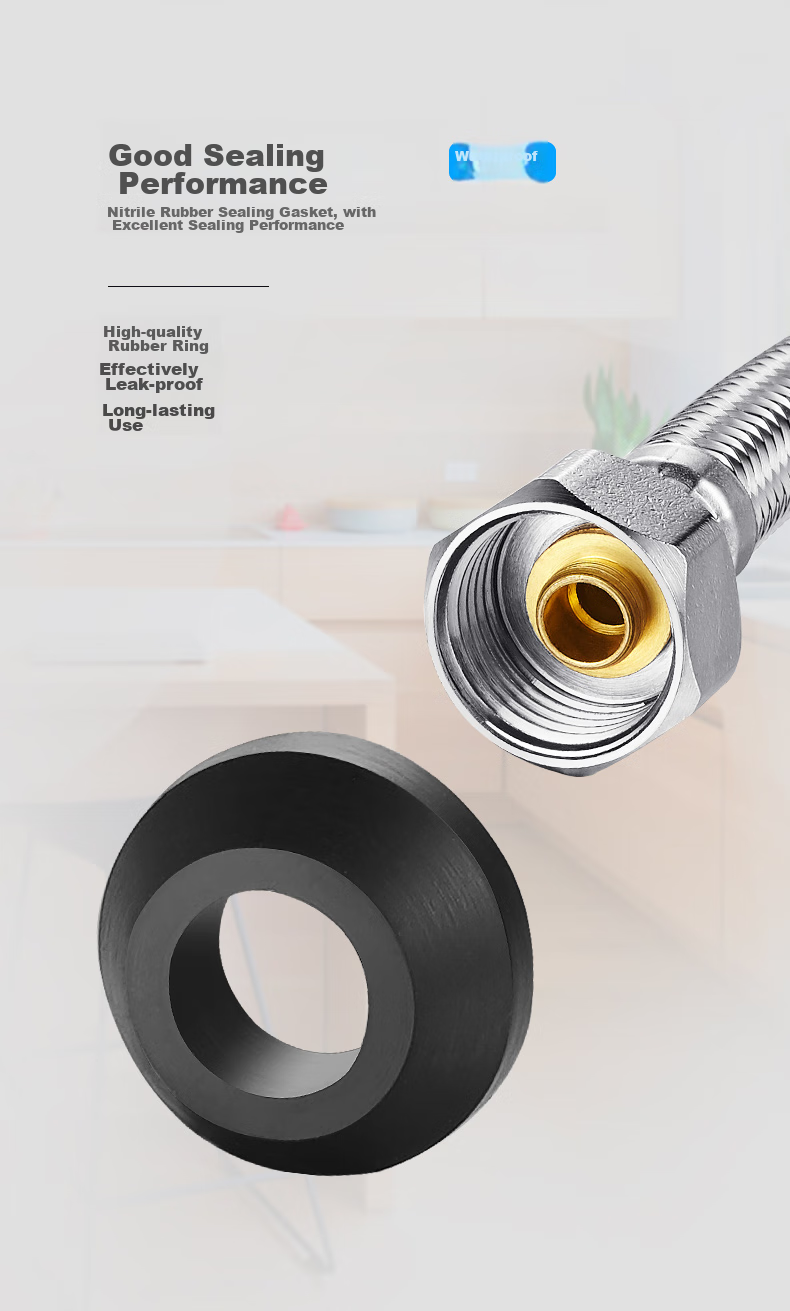 Submarine FBAM-50 Inlet Extension Pipe, Stainless Steel Water Inlet Extension Tube, Faucet Water Supply Pipe for Both Cold And Hot Water 7